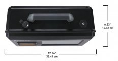 An Image of the ApexZ from the top looking down, with measurement lines along each axis.